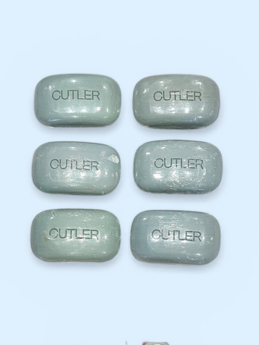 Lot of 6 New Small Size Cutler Facial Cleansing Bar Green Soap Sample Travel‎